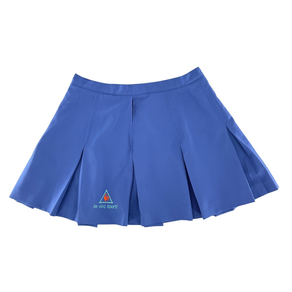 Vintage Le Coq Sportif Blue‎ Pleated Tennis Skirt Women's Size 12 Preppy